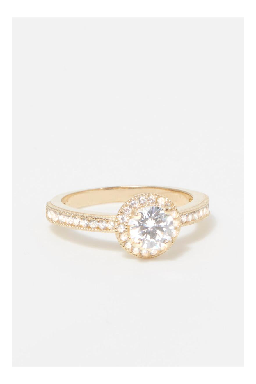 “Harmony” Ring 375/1000 Yellow Gold And Zirconium