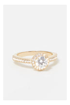 “Harmony” Ring 375/1000 Yellow Gold And Zirconium