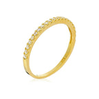 “Délicatesse” Ring 375/1000 Yellow Gold And Zirconium