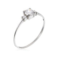 Bague "Intuition" Or Blanc 375/1000 Et Zirconium