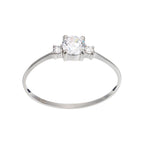 "Intuition" Ring White Gold 375/1000 And Zirconium