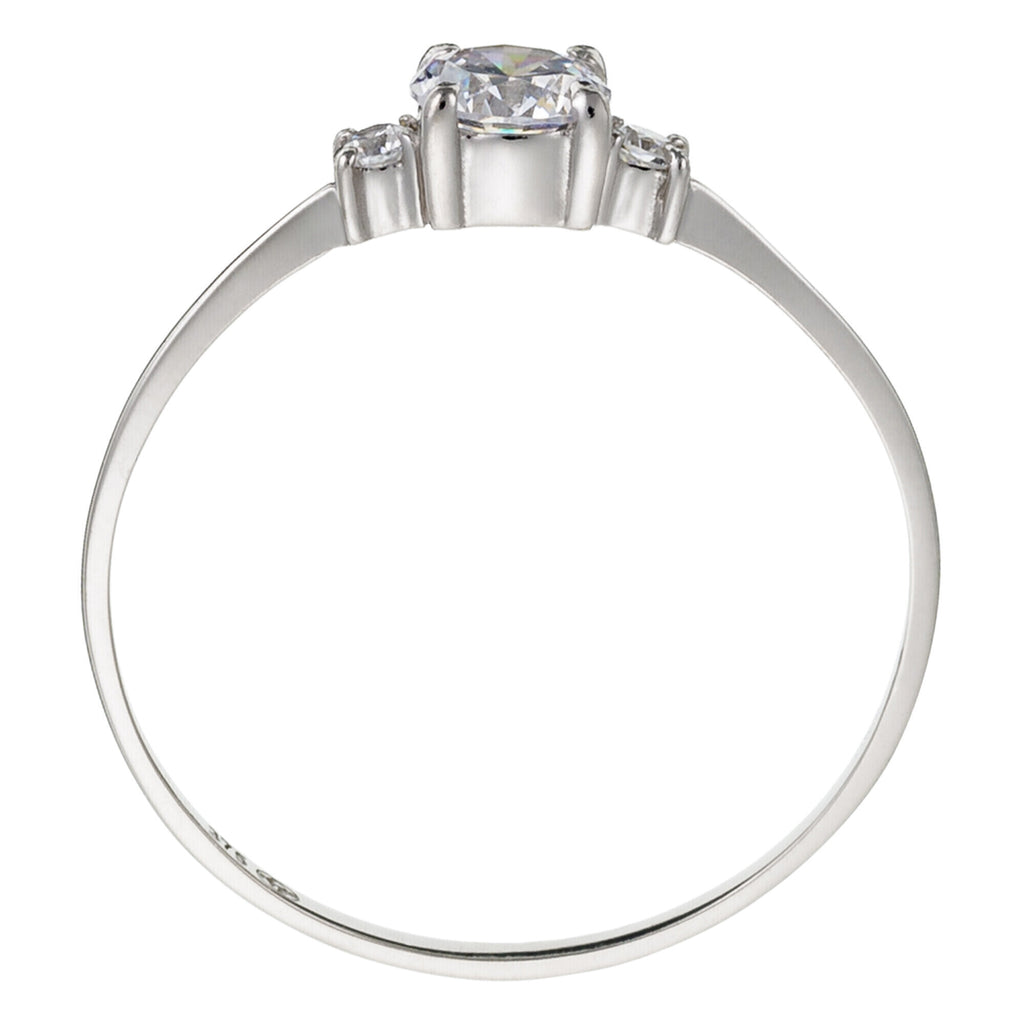 "Intuition" Ring White Gold 375/1000 And Zirconium