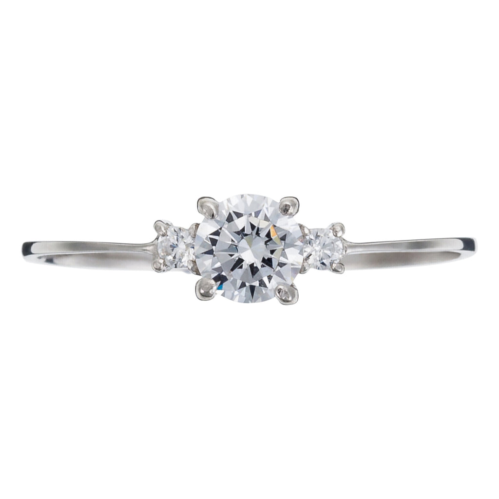 "Intuition" Ring White Gold 375/1000 And Zirconium