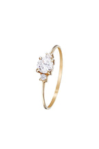 Bague "Intuition" Or Jaune 375/1000 Et Zirconium