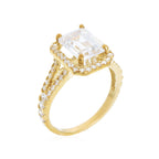 “Splendor” Ring 375/1000 Yellow Gold And Zirconium