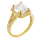 “Splendor” Ring 375/1000 Yellow Gold And Zirconium