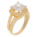 Sortija “Carré D’Amour” Oro amarillo 375/1000 y Circonio