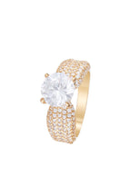“Don D’Amour” Ring 375/1000 Yellow Gold And Zirconium
