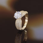 “Don D’Amour” Ring 375/1000 Yellow Gold And Zirconium