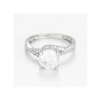 Bague "Tourbillon" Or Blanc 375/1000 Et Zirconium