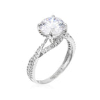 “Tourbillon” Ring 375/1000 White Gold And Zirconium