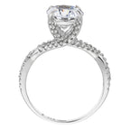“Tourbillon” Ring 375/1000 White Gold And Zirconium