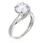“Tourbillon” Ring 375/1000 White Gold And Zirconium