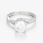 “Tourbillon” Ring 375/1000 White Gold And Zirconium