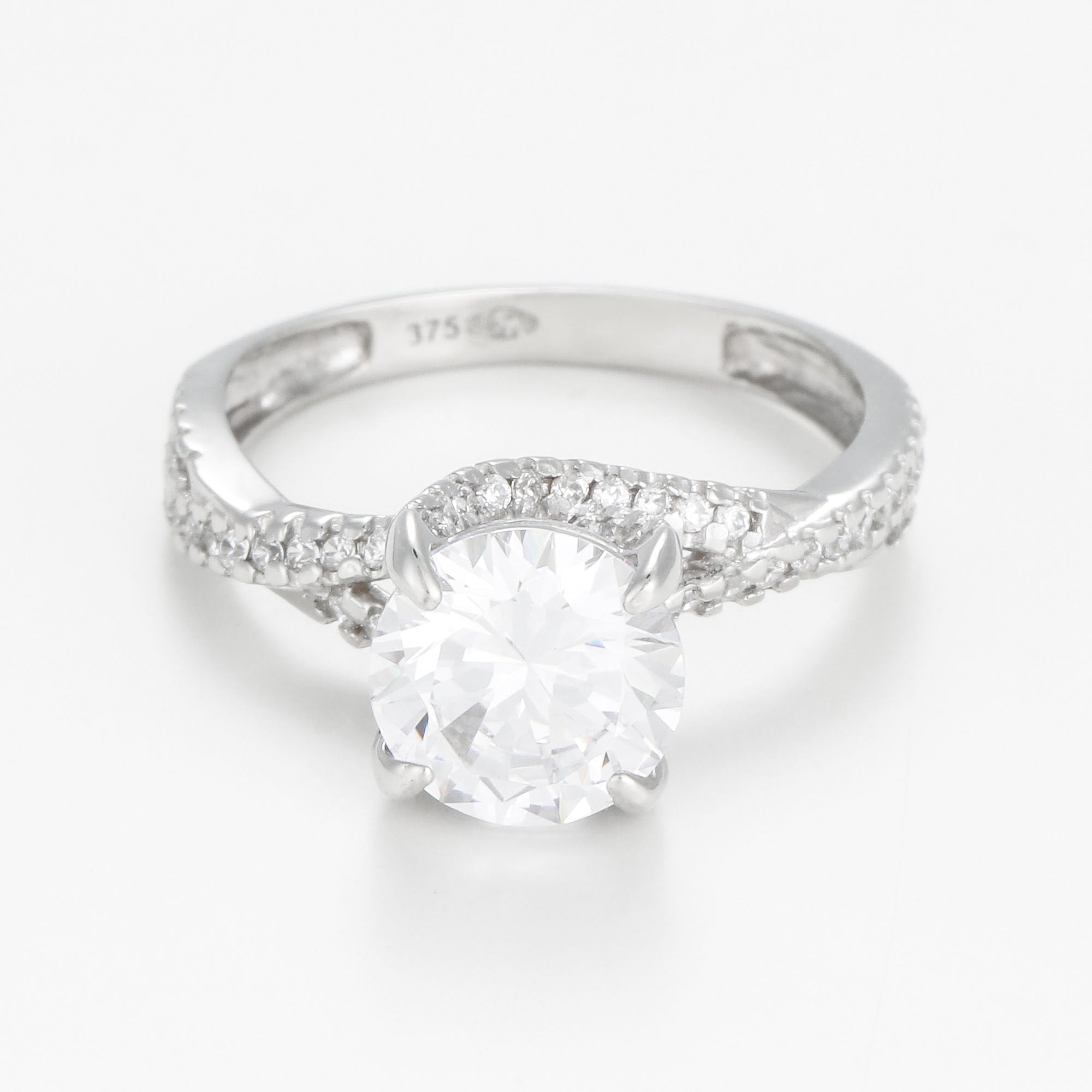 “Tourbillon” Ring 375/1000 White Gold And Zirconium