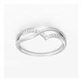 Bague "Envol" Or Blanc 375/1000 Et Zirconium
