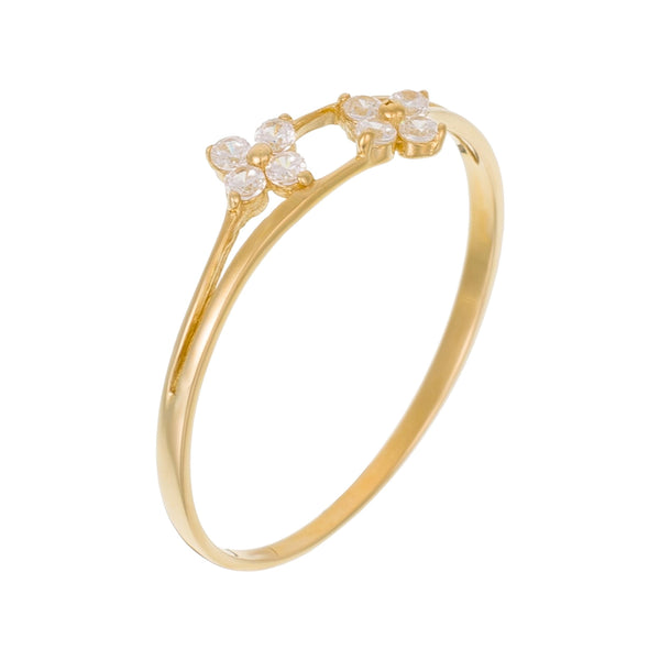 Bague "Rencontre Florale" Or Jaune 375/1000