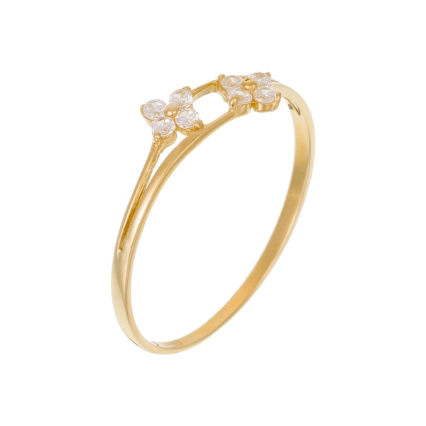“Floral Encounter” Ring 375/1000 Yellow Gold