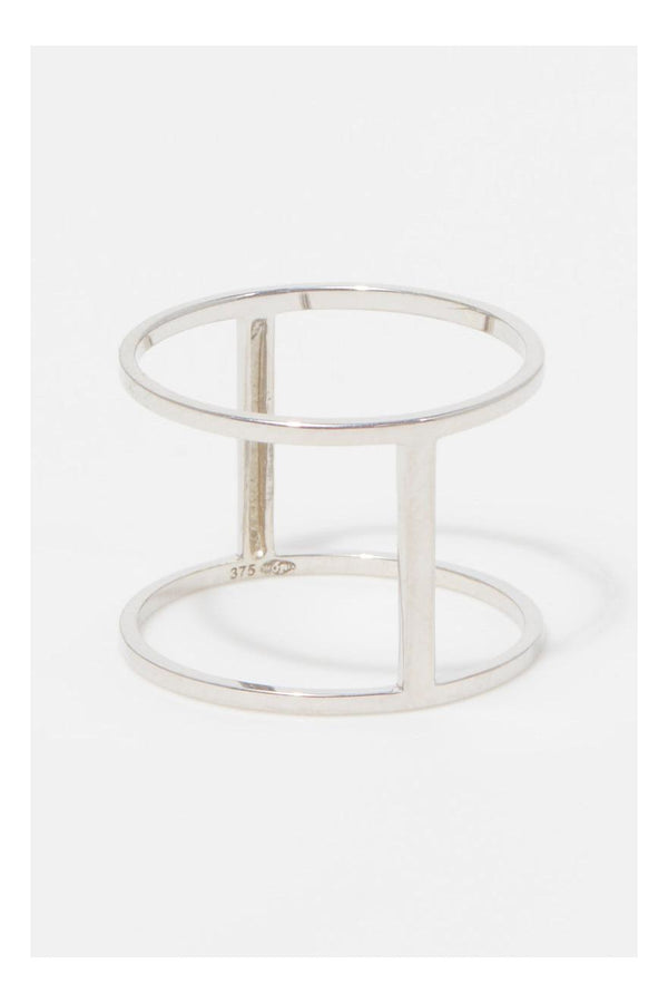 Bague "Jolie Cage Dorée" Or Blanc 375/1000