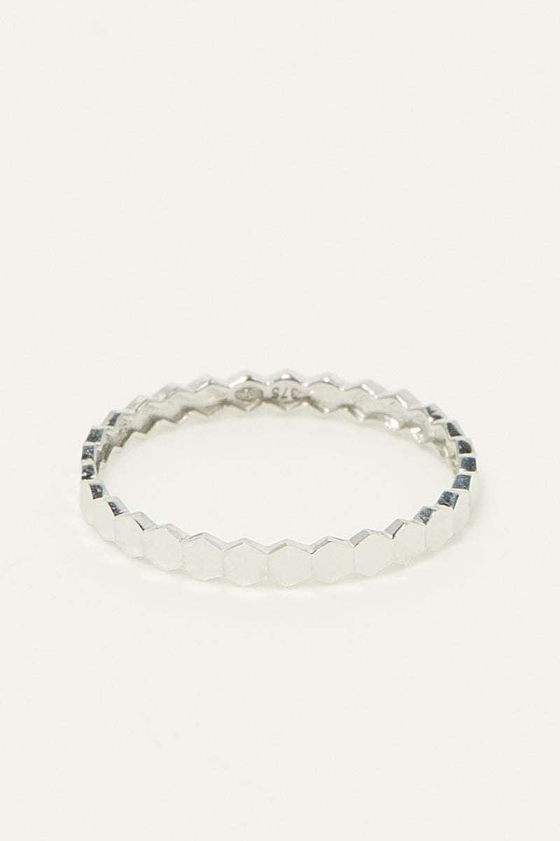 "Fiancée" White Gold Ring 375/1000