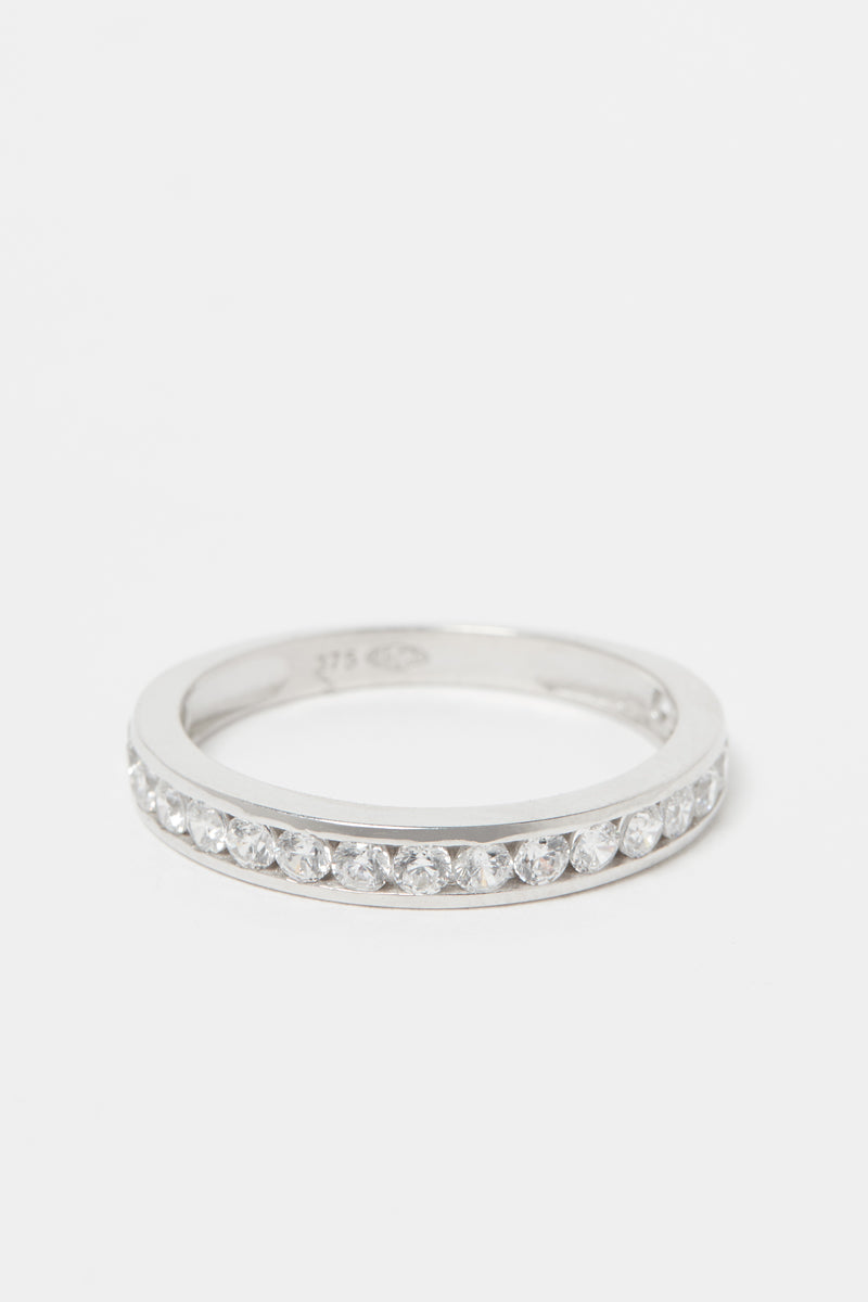 Bague "Engagement" Or Blanc 375/1000