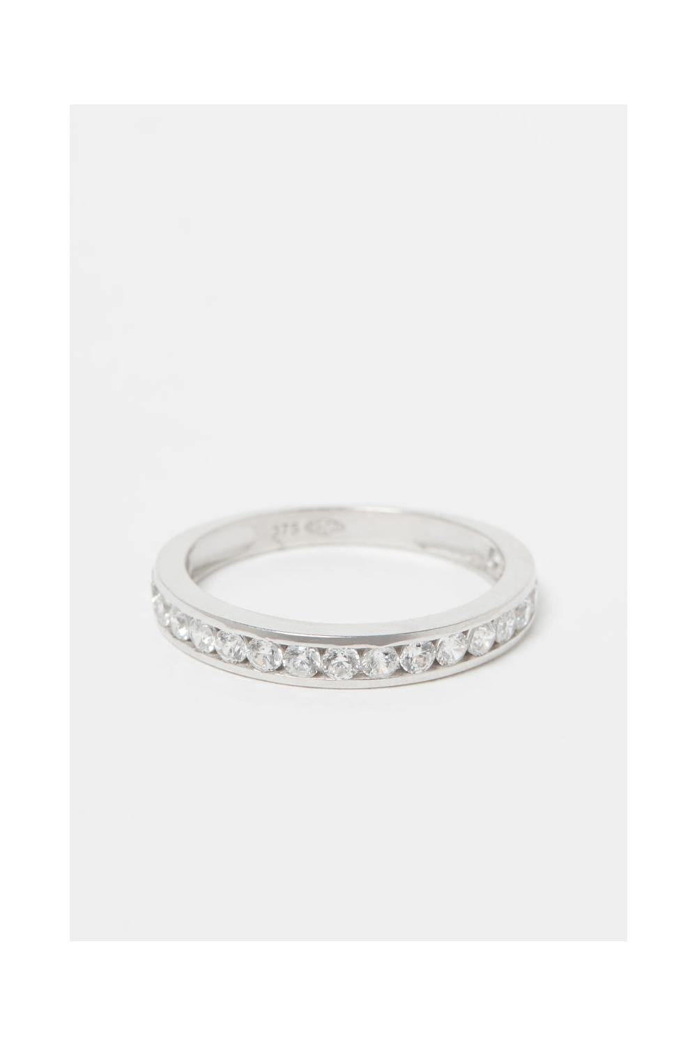 Bague "Engagement" Or Blanc 375/1000