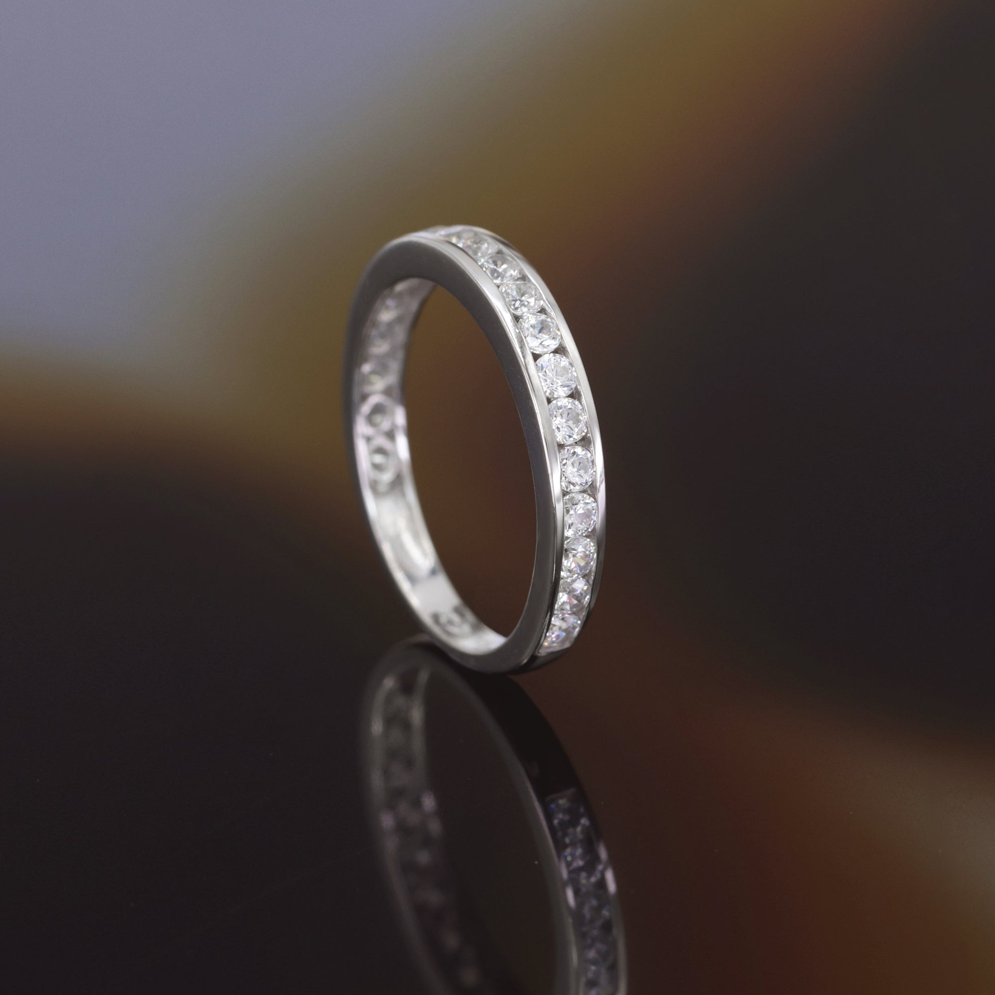 Bague "Engagement" Or Blanc 375/1000