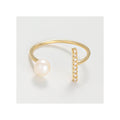 "Kalaya" Ring 375/1000 Yellow Gold And White Pearls