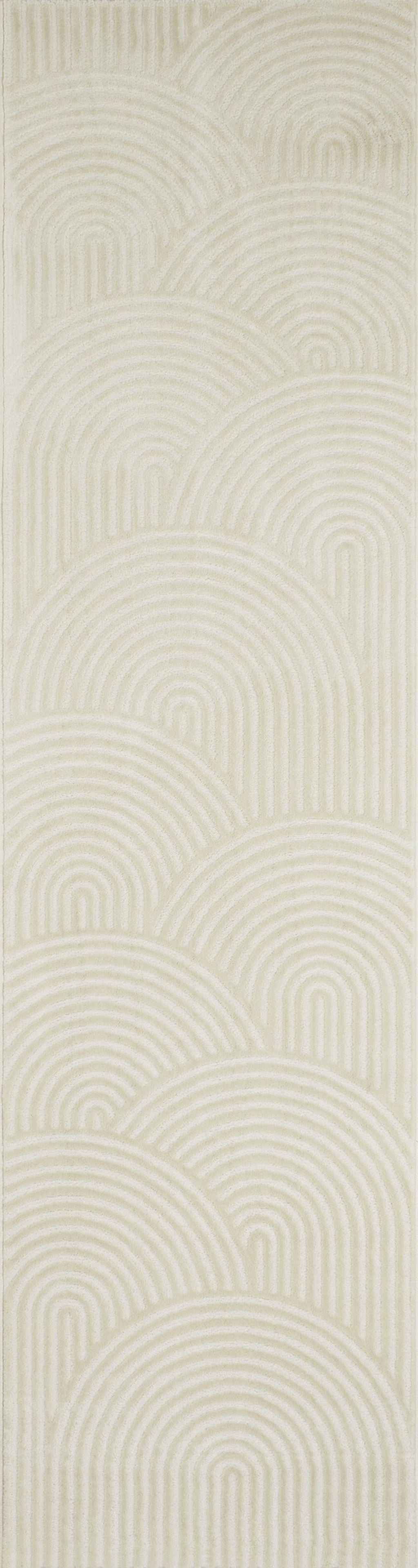 Alfombra arcoiris color crema con pelo largo gofrado: BIA157CRE BIANCA