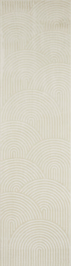 Alfombra arcoiris color crema con pelo largo gofrado: BIA157CRE BIANCA