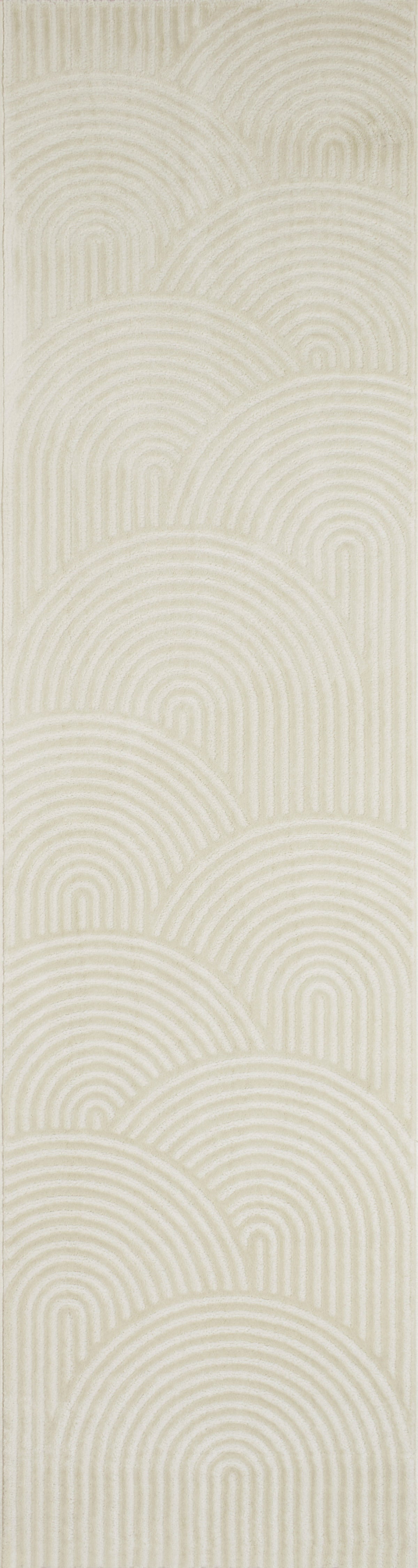 Alfombra arcoiris color crema con pelo largo gofrado: BIA157CRE BIANCA