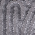Gray rainbow rug with embossed long pile: BIA157GRI BIANCA