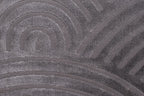 Round gray rainbow rug with long embossed pile: BIA157GRI BIANCA