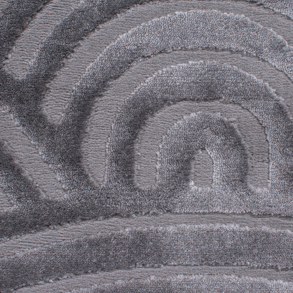 Gray rainbow rug with embossed long pile: BIA157GRI BIANCA