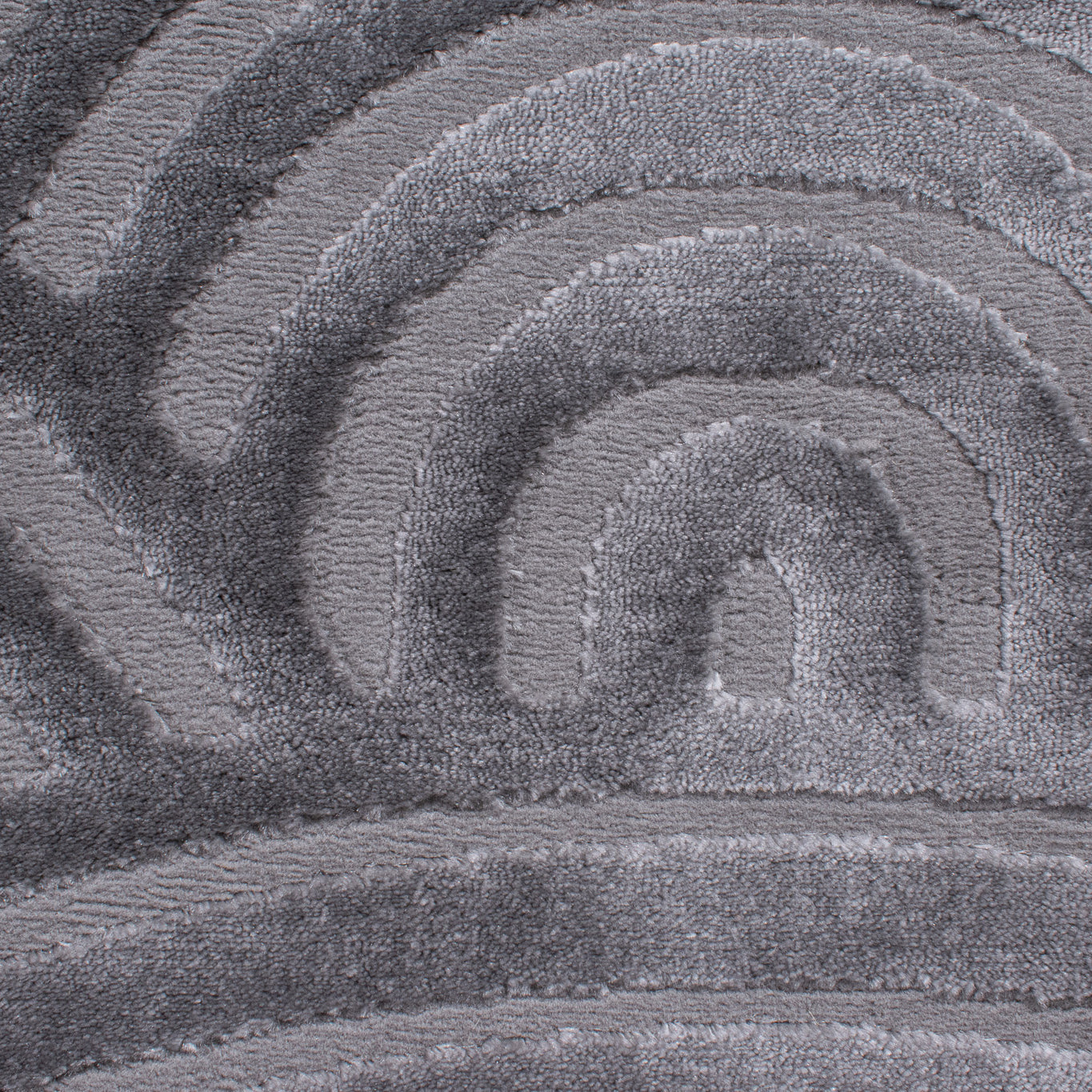 Gray rainbow rug with embossed long pile: BIA157GRI BIANCA