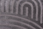 Round gray rainbow rug with long embossed pile: BIA157GRI BIANCA
