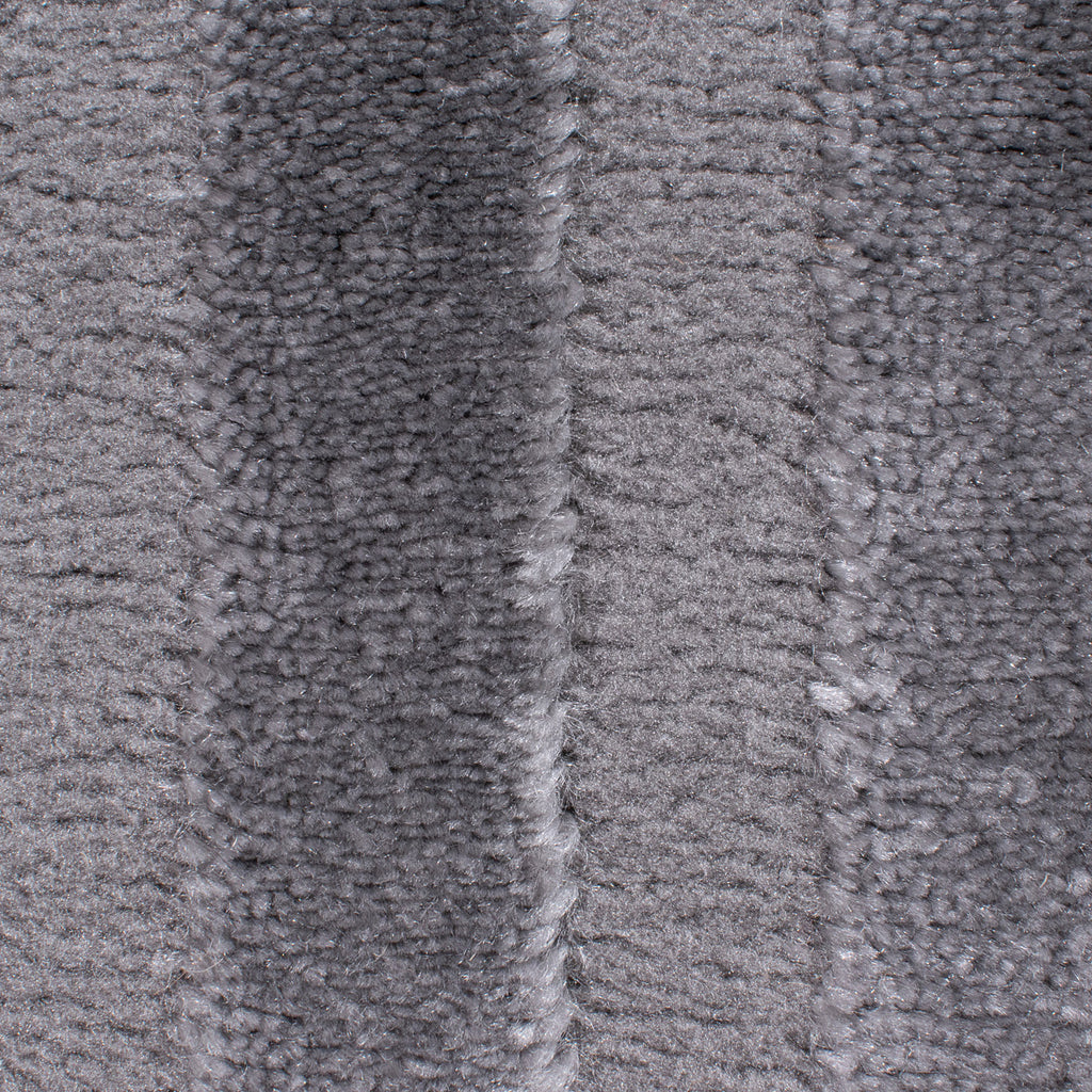 Gray rainbow rug with embossed long pile: BIA157GRI BIANCA