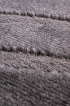 Round gray rainbow rug with long embossed pile: BIA157GRI BIANCA