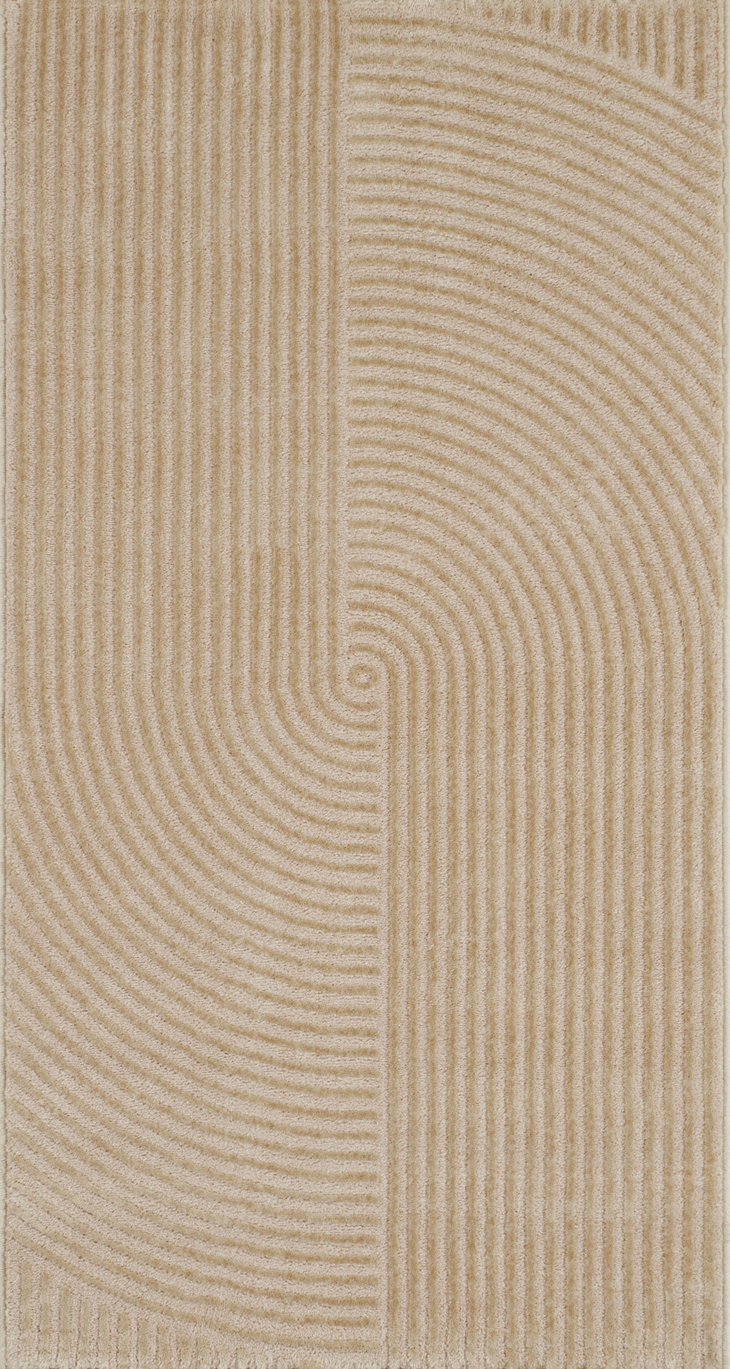 Alfombra con motivos geométricos en pelo en relieve beige: BIA159BEI BIANCA