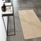 Alfombra con motivos geométricos en pelo en relieve beige: BIA159BEI BIANCA