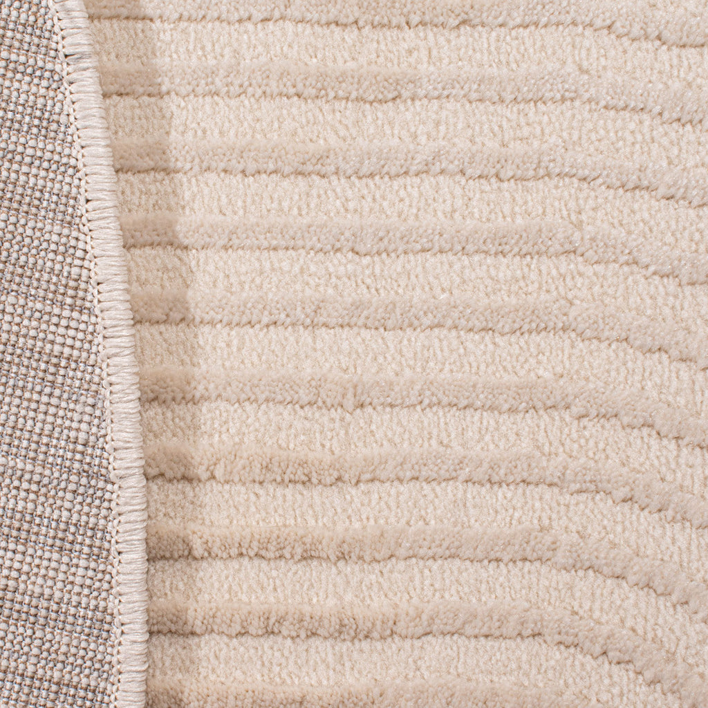 BIANCA - Modern round cream rug with relief - BIA159CRE BIANCA