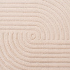 BIANCA - Modern round cream rug with relief - BIA159CRE BIANCA