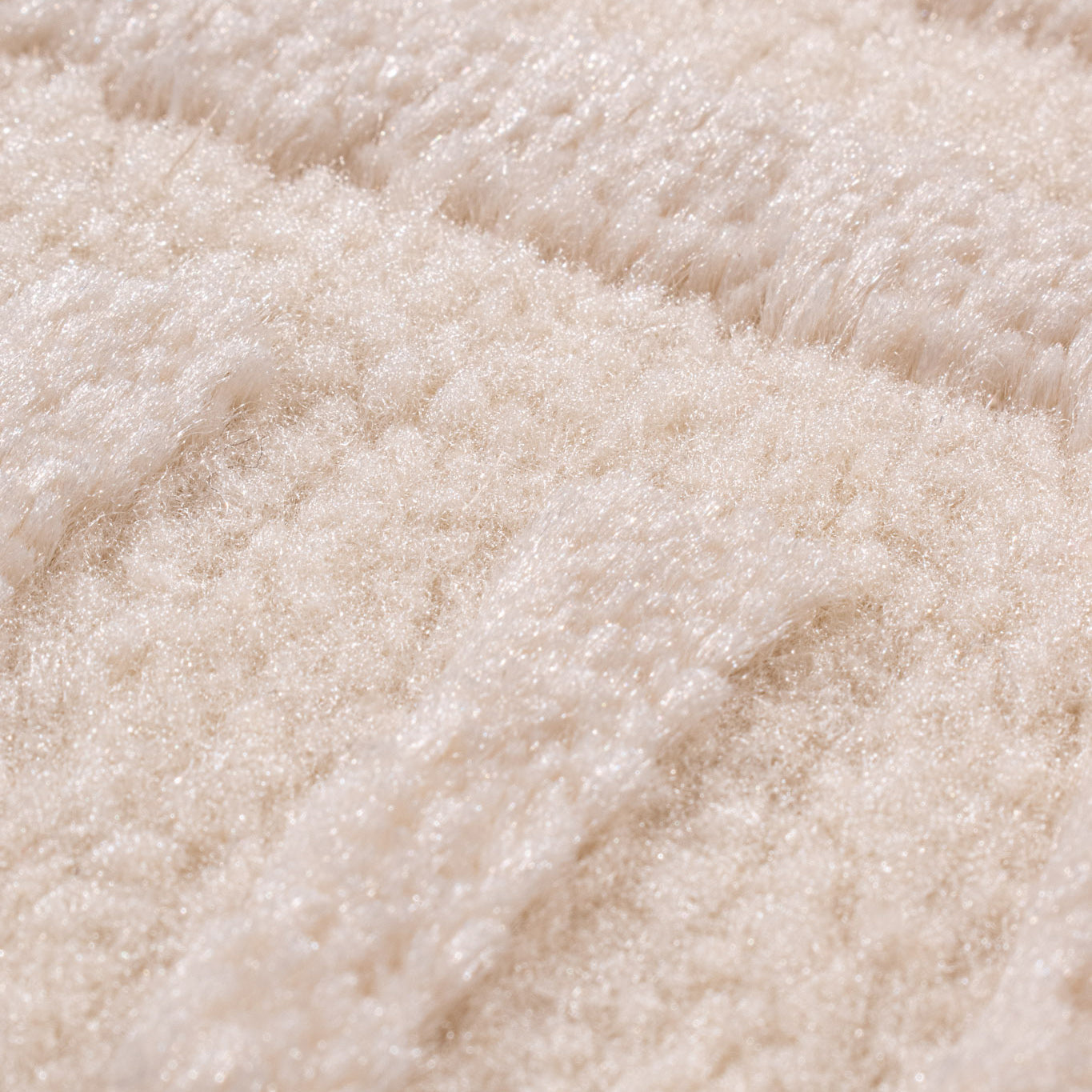 BIANCA - Modern round cream rug with relief - BIA159CRE BIANCA