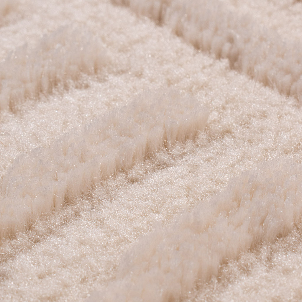 BIANCA - Modern round cream rug with relief - BIA159CRE BIANCA