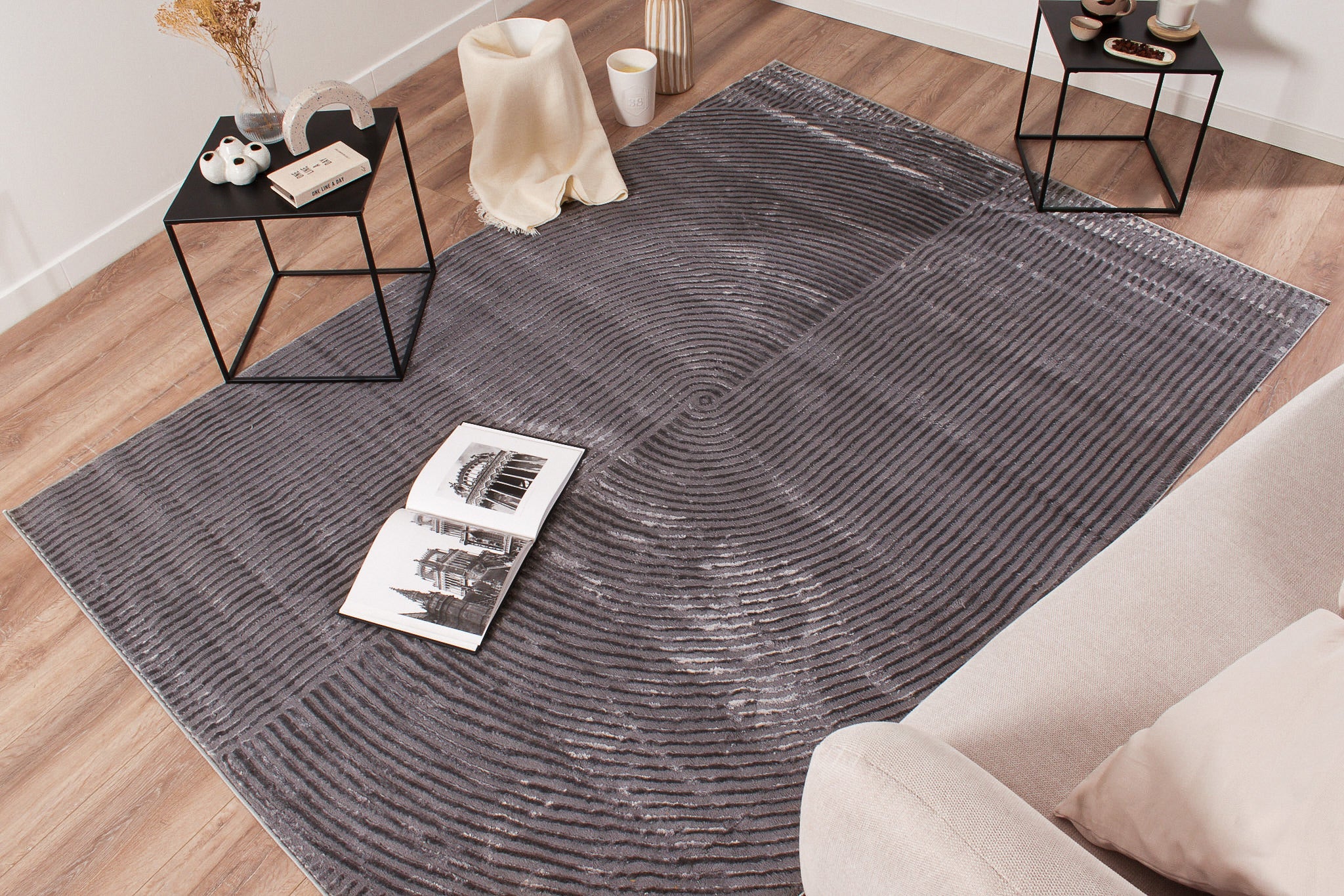 Bianca - Tapis D'Intérieur - Polypropylène - Gris