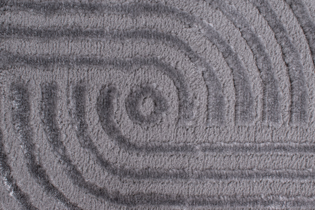 Geometric pattern rug in gray relief pile: BIA159GRI BIANCA