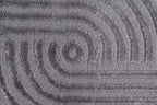 Geometric pattern rug in gray relief pile: BIA159GRI BIANCA