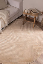 Bianca 160 Rug - Graphic Pattern - Beige - Indoor