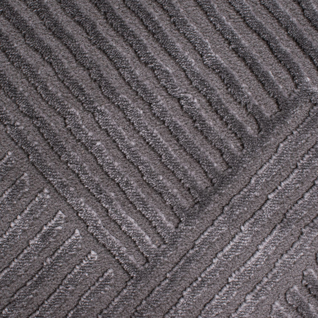 BIANCA - Alfombra de salón moderna redonda gris - BIA160GRI BIANCA