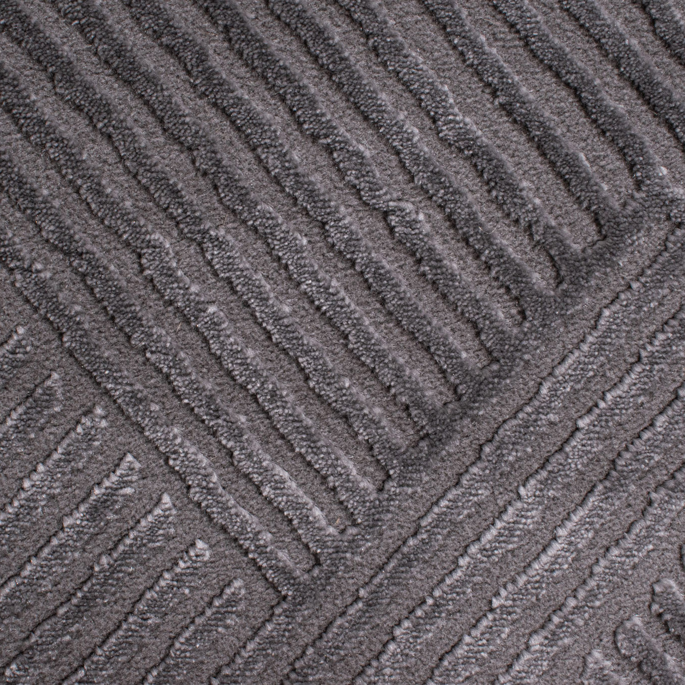 BIANCA - Alfombra de salón moderna redonda gris - BIA160GRI BIANCA